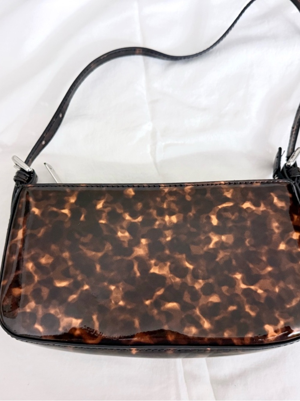 Mango Tortoiseshell-Pattern Shoulder Bag in Brown